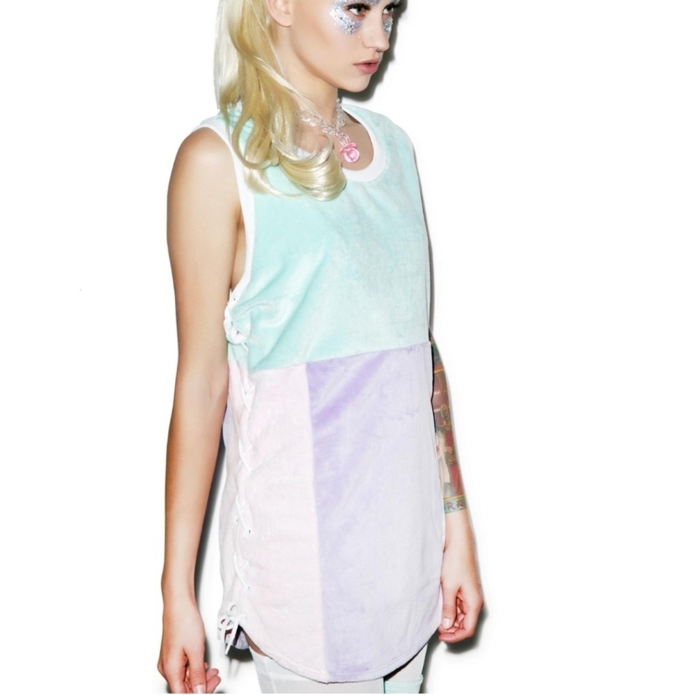 Coveted Society Pastel Faux Fur Jersey